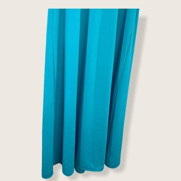 Vintage 60s Blue Full Length Casual House Dress Large - Picture 3 of 13